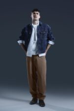 Pánske hnedé nohavice voľného strihu