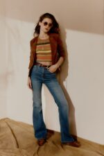 Dámska bunda s brúsenej kože