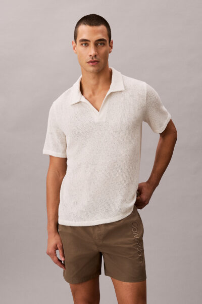 Mäkké pletené plážové polo tričko