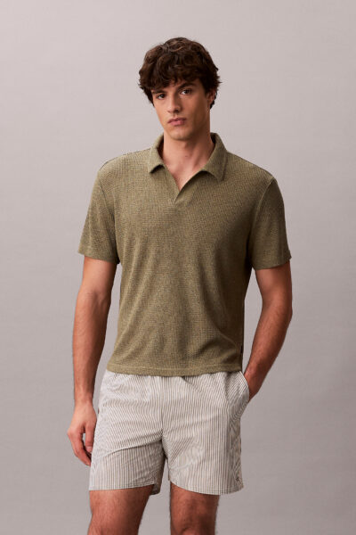 Mäkké pletené plážové polo tričko