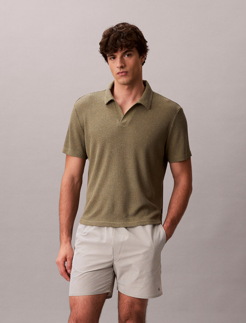 Mäkké pletené plážové polo tričko