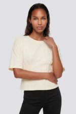 Biele tričko s krátkym rukávom regular fit