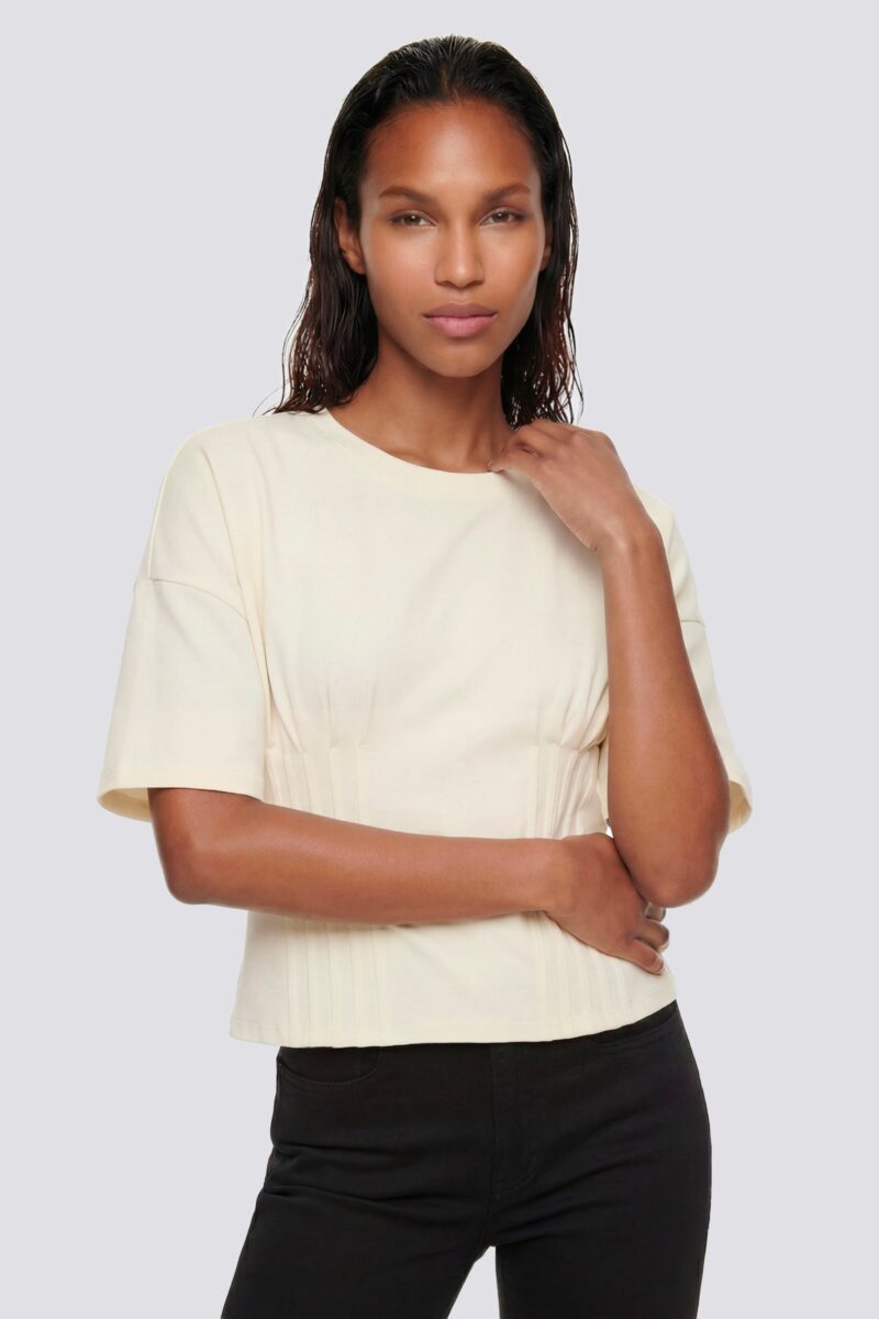 Biele tričko s krátkym rukávom regular fit