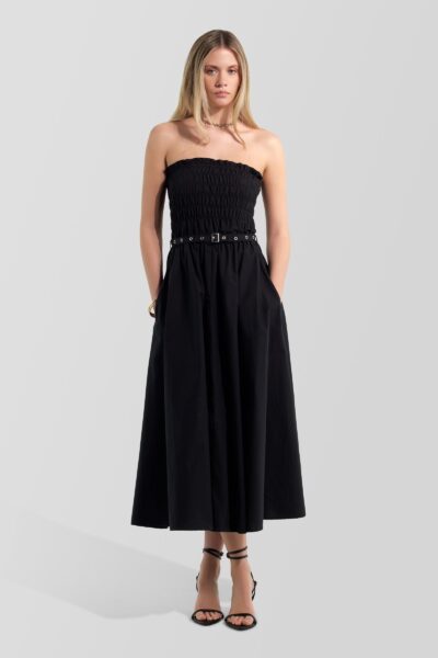 Dámske čierne dlhé šaty