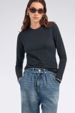 Dámske tričko s dlhým rukávom slim fit